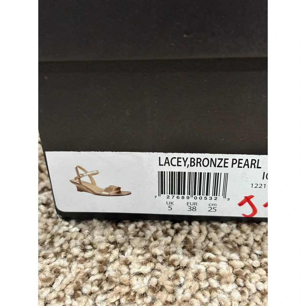 Naturalizer Metallic Gold Low Wedge Sandals